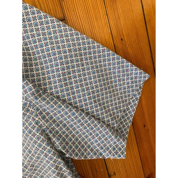 Rafter C Mens Short Sleeve Western Pearl Snap Shirt Blue Geometric Sz XXL cowboy - Picture 5 of 9